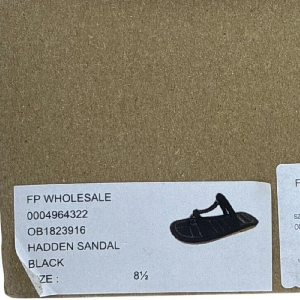 Free People Hadden Sandals Womens 8.5 Black Suede Thong Flat Slides - Picture 12 of 15